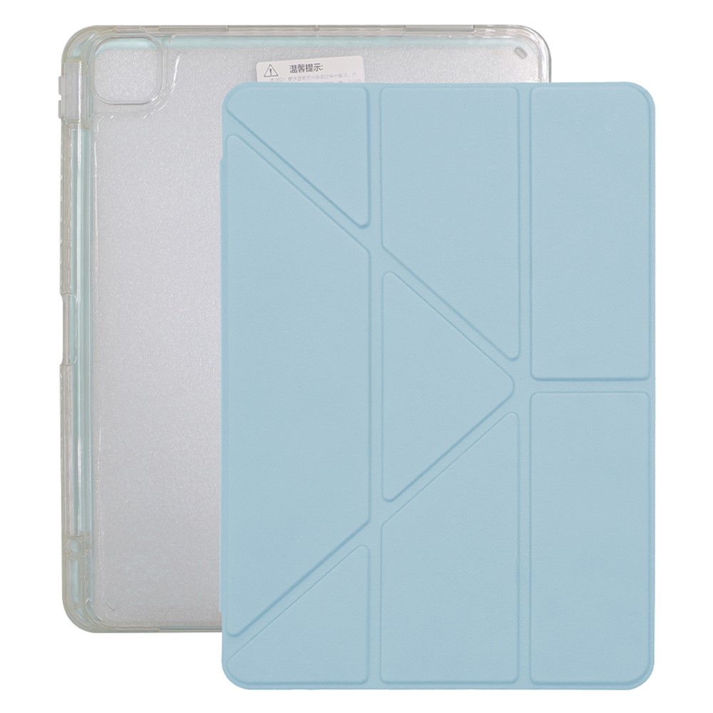 ZGA Protective Case for iPad Air 11 (2026) / (2025) / (2024) / Air (2022) / (2020) / iPad Pro 11 (2022) / (2021) / (2020) / (2018) Y-Fold Stand PC + TPU Tablet Cover Built-In Pen Slot - Blue