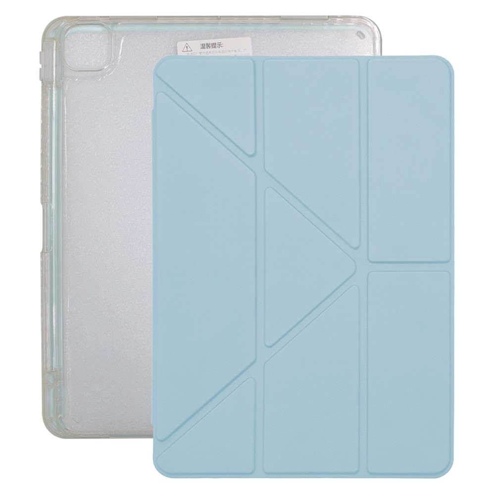 ZGA for iPad Pro 13 (2025) / (2024) Case Y-Fold Stand PC + TPU Tablet Protective Cover Built-In Pen Slot - Blue