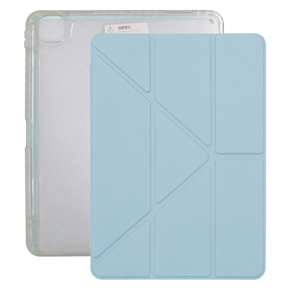 ZGA Protective Case for iPad Air 13 (2026) / (2025) / (2024) / iPad Pro 12.9 (2022) / (2021) / (2020) / (2018) , Y-Fold Stand PC + TPU Tablet Cover Built-In Pen Slot - Blue