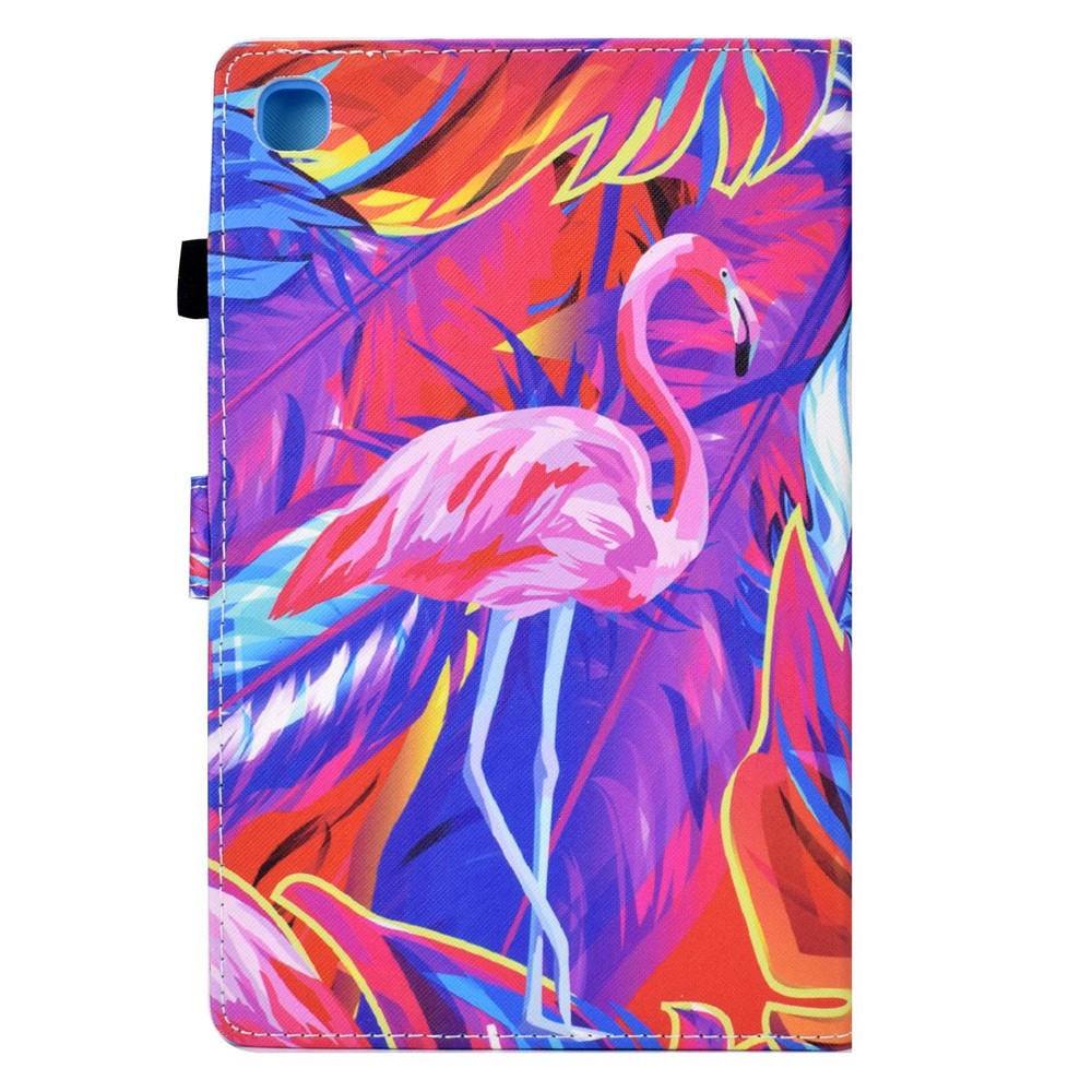 Pour Samsung Galaxy Tab A7 10.4 (2020) T500 / T505 Modèle de Couture Impression de Comprimé Casse de Support de Carte de Carte de Fermoir Magnétique - Oiseau