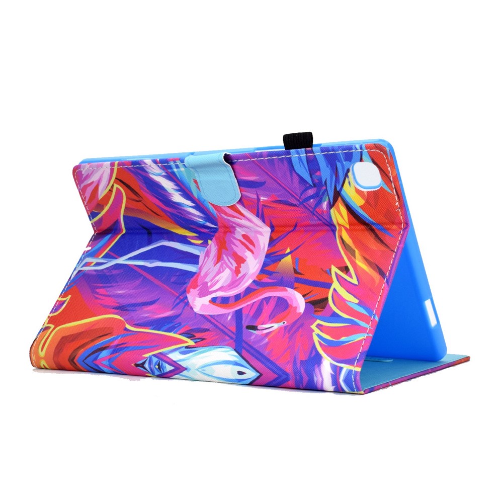 For Samsung Galaxy Tab A7 10.4 (2020) T500 / T505 Stitching Pattern Printing Tablet Case Magnetic Clasp Card Holder Stand Cover - Bird-4