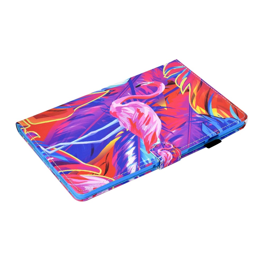 For Samsung Galaxy Tab A7 10.4 (2020) T500 / T505 Stitching Pattern Printing Tablet Case Magnetic Clasp Card Holder Stand Cover - Bird-5
