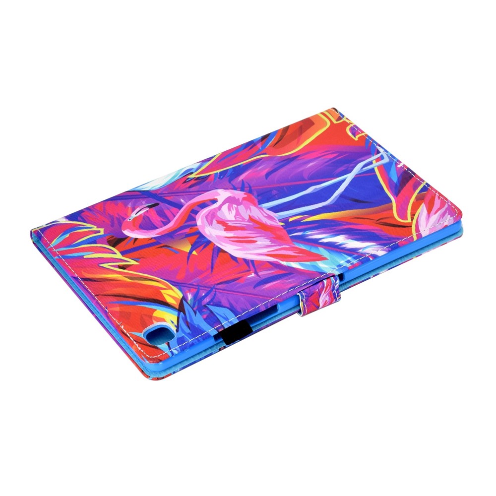 For Samsung Galaxy Tab A7 10.4 (2020) T500 / T505 Stitching Pattern Printing Tablet Case Magnetic Clasp Card Holder Stand Cover - Bird-6
