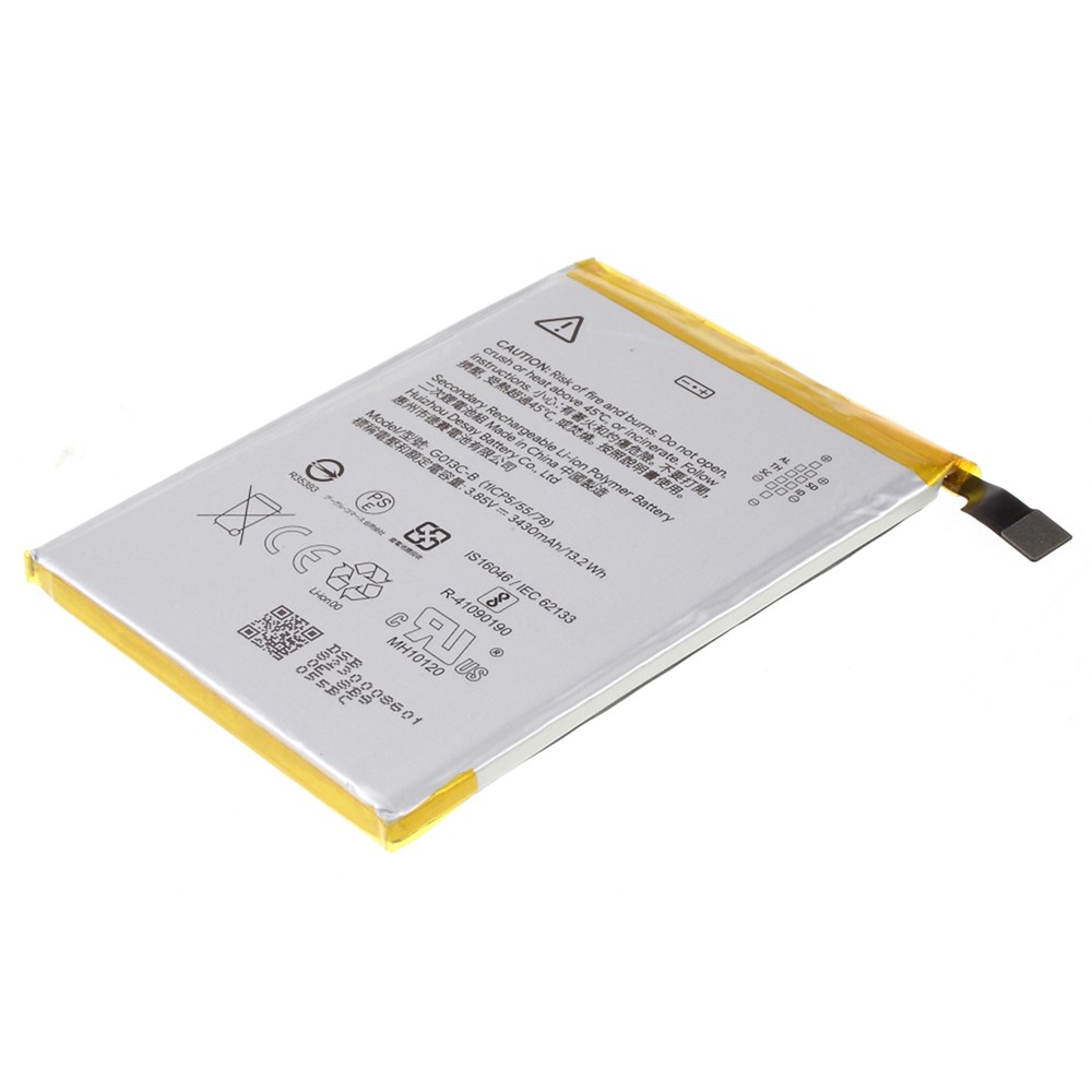 For Google Pixel 3 XL 3.85V 3430mAh Li-ion Polymer Battery Replacement Part (Encode: G013C-B (1ICP5-55-78)) (without Logo)-3