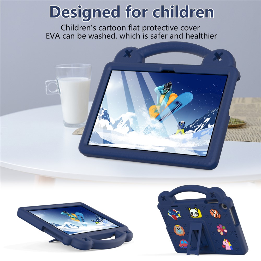 For Lenovo Tab M10 (Gen 3) / Nokia T20 Anti-Scratch EVA Case Protective Tablet Cover Portable Case with Kickstand - Navy Blue-2