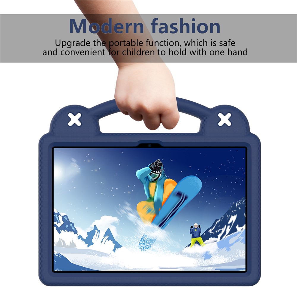 For Lenovo Tab M10 (Gen 3) / Nokia T20 Anti-Scratch EVA Case Protective Tablet Cover Portable Case with Kickstand - Navy Blue-6