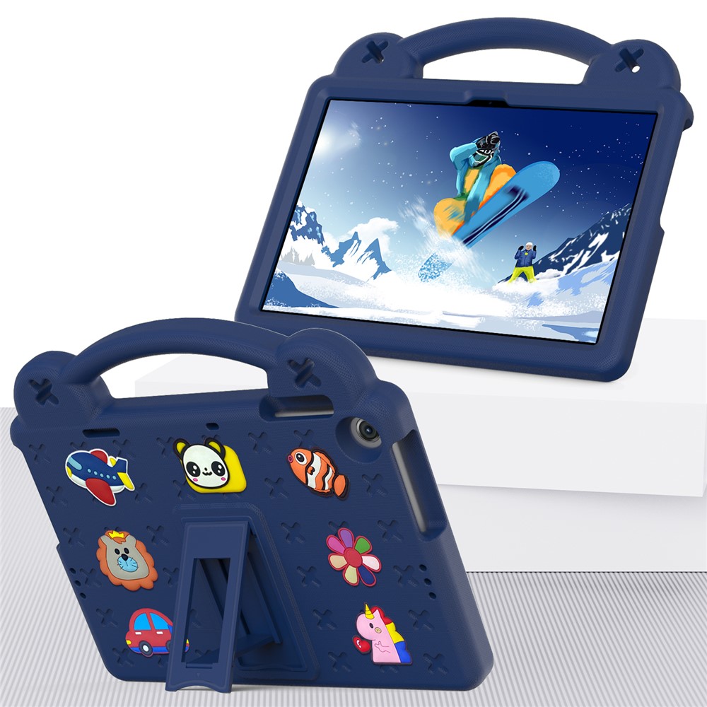 For Lenovo Tab M10 (Gen 3) / Nokia T20 Anti-Scratch EVA Case Protective Tablet Cover Portable Case with Kickstand - Navy Blue-7