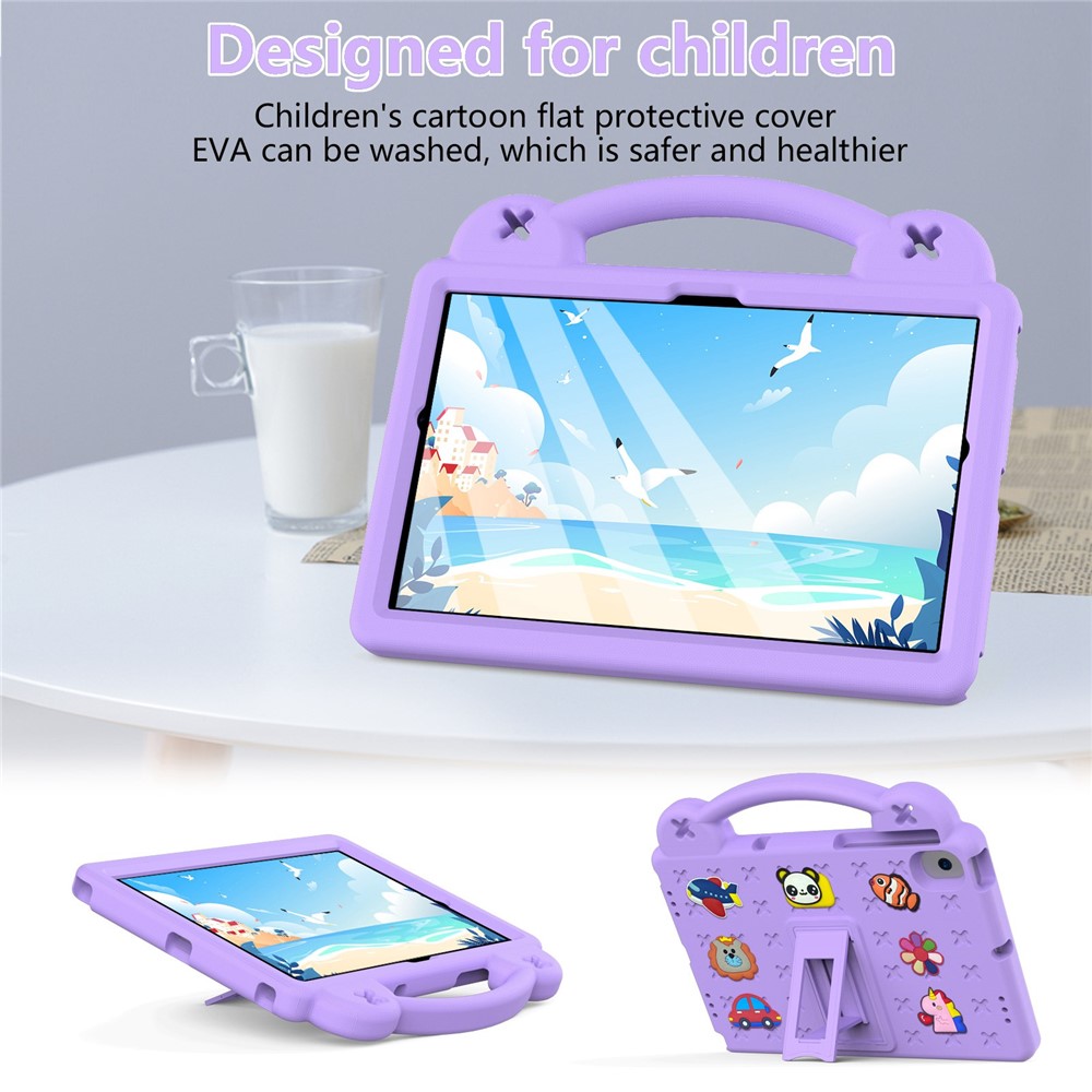 For Samsung Galaxy Tab A8 10.5 (2021) Portable EVA Case Shockproof Tablet Cover Anti-Scratch Case with Kickstand - Purple-2
