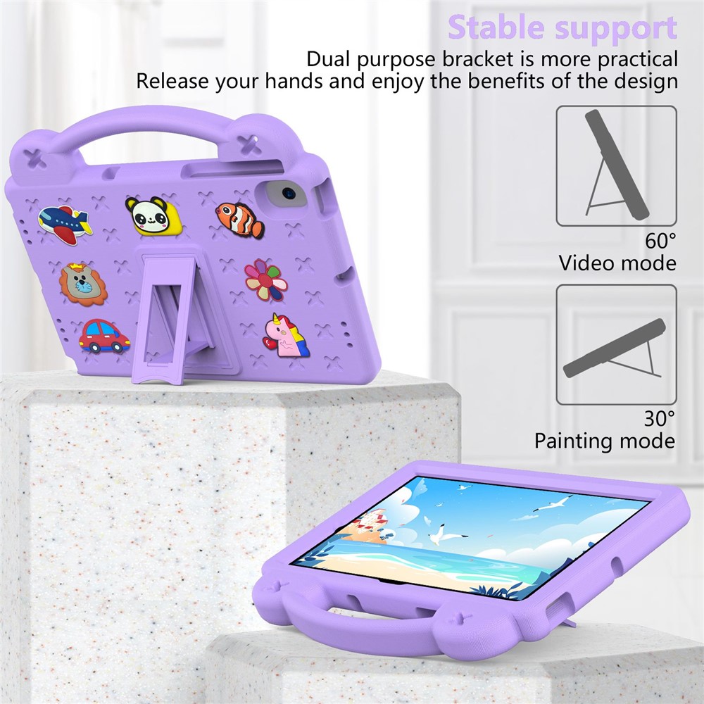 For Samsung Galaxy Tab A8 10.5 (2021) Portable EVA Case Shockproof Tablet Cover Anti-Scratch Case with Kickstand - Purple-3