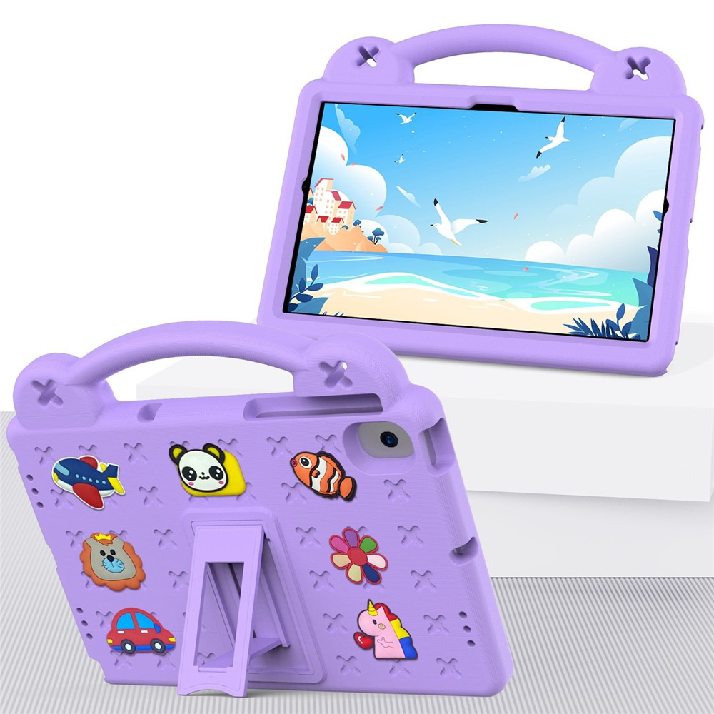 For Samsung Galaxy Tab A8 10.5 (2021) Portable EVA Case Shockproof Tablet Cover Anti-Scratch Case with Kickstand - Purple-4