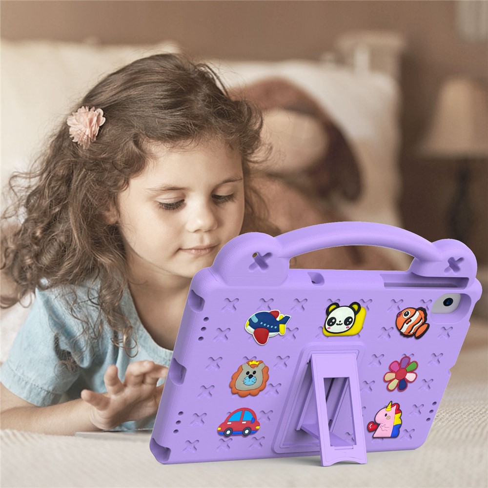 For Samsung Galaxy Tab A8 10.5 (2021) Portable EVA Case Shockproof Tablet Cover Anti-Scratch Case with Kickstand - Purple-5