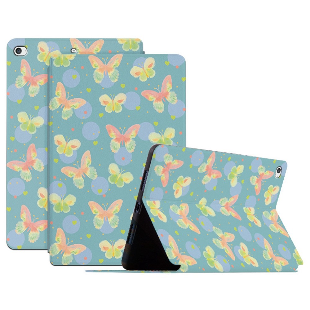 For iPad mini 4 / mini (2019) 7.9 inch Protective Case Butterfly Printed Shockproof Cover Anti-Scratch Tablet Case with Stand - Lush Butterfly