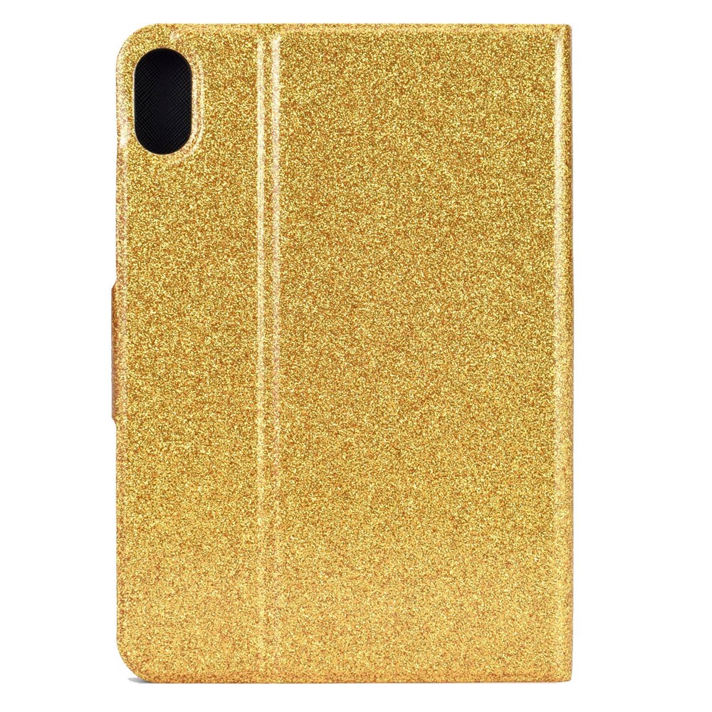 For iPad 10.9 (2022) / iPad 10th Gen Glittery Sparkly Folio Tablet Case PU Leather Magnetic Clasp Protective Cover with Stand Card Holder - Gold-3