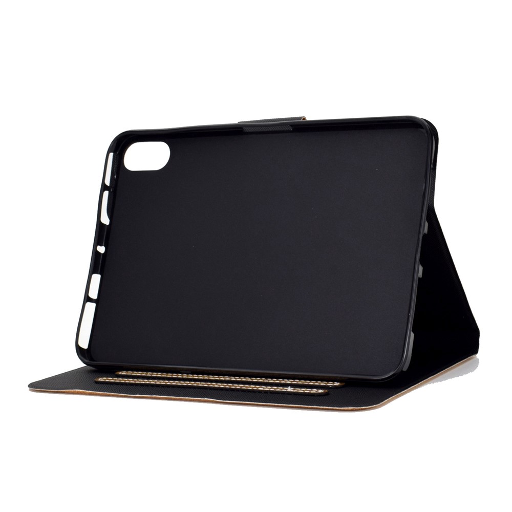 For iPad 10.9 (2022) / iPad 10th Gen Glittery Sparkly Folio Tablet Case PU Leather Magnetic Clasp Protective Cover with Stand Card Holder - Gold-5