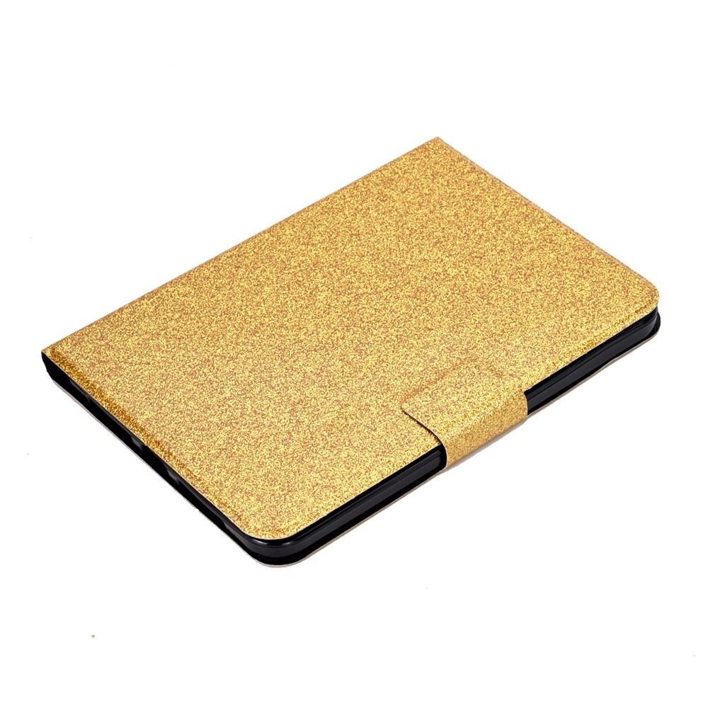 For iPad 10.9 (2022) / iPad 10th Gen Glittery Sparkly Folio Tablet Case PU Leather Magnetic Clasp Protective Cover with Stand Card Holder - Gold-6