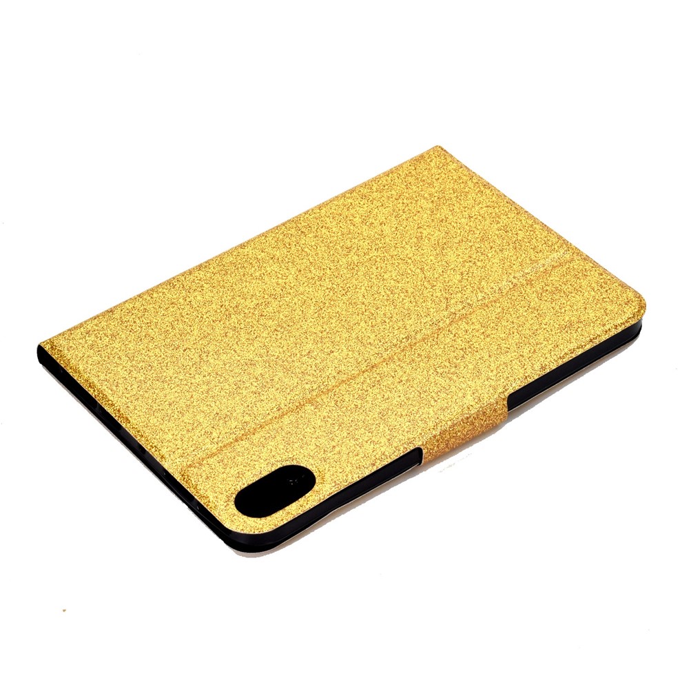 For iPad 10.9 (2022) / iPad 10th Gen Glittery Sparkly Folio Tablet Case PU Leather Magnetic Clasp Protective Cover with Stand Card Holder - Gold-7