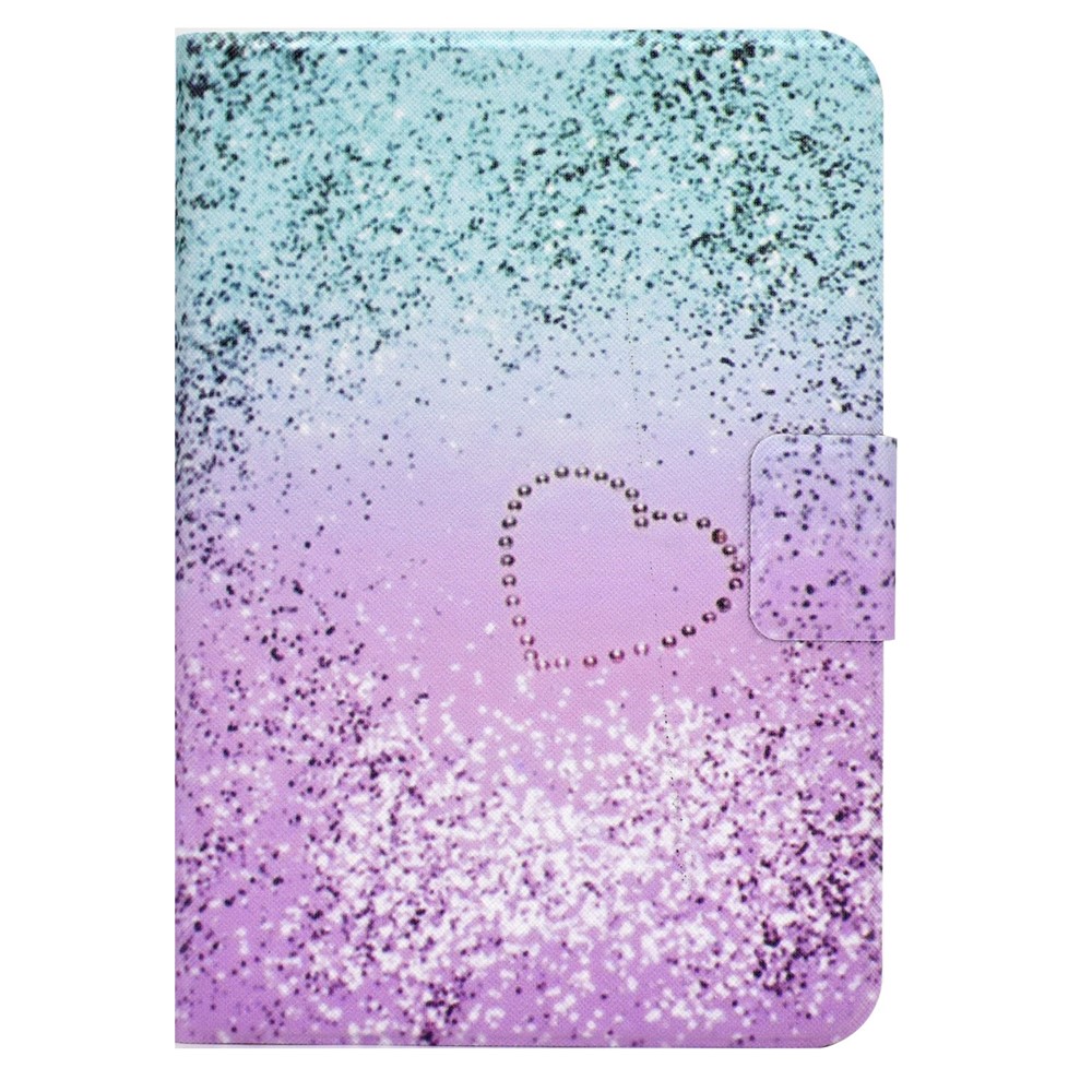 For iPad 10.9 (2022) / iPad 10th Gen Pattern Printing PU Leather Tablet Case Folding Stand Folio Cover with Card Holder - Love Quicksand-2