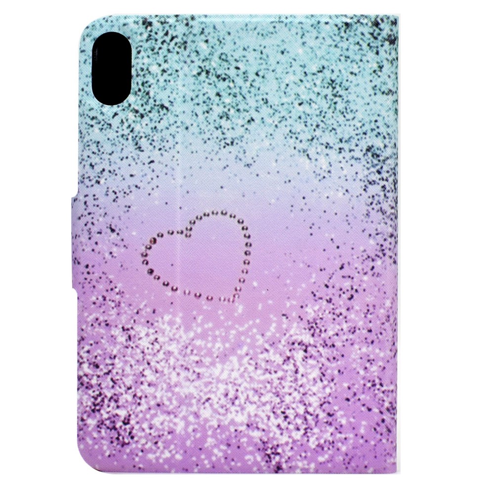 For iPad 10.9 (2022) / iPad 10th Gen Pattern Printing PU Leather Tablet Case Folding Stand Folio Cover with Card Holder - Love Quicksand-3