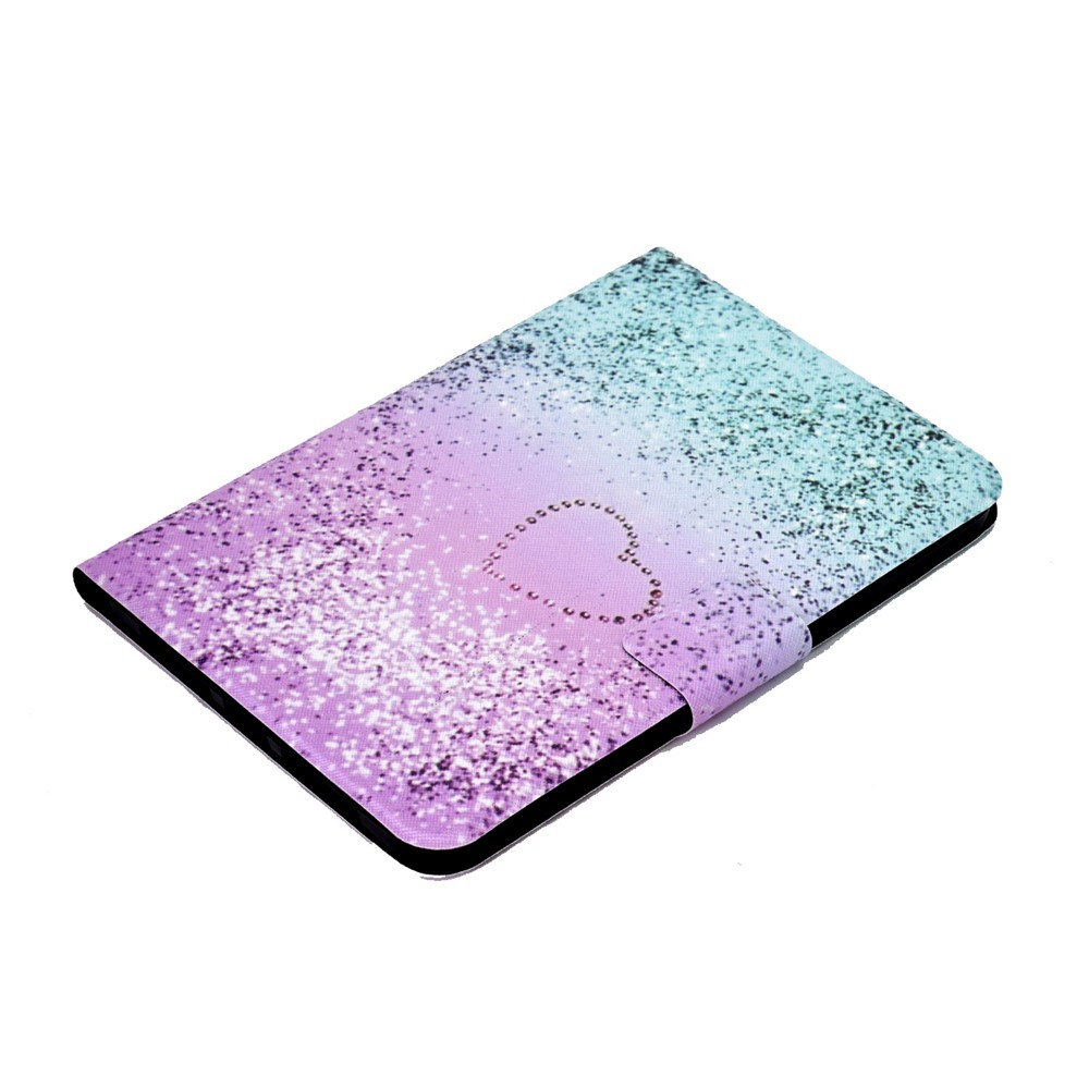 For iPad 10.9 (2022) / iPad 10th Gen Pattern Printing PU Leather Tablet Case Folding Stand Folio Cover with Card Holder - Love Quicksand-6