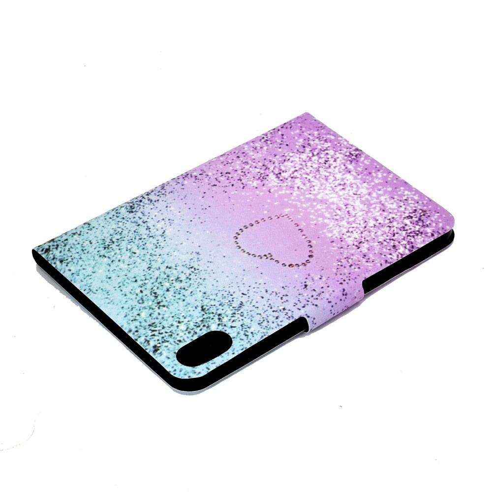 For iPad 10.9 (2022) / iPad 10th Gen Pattern Printing PU Leather Tablet Case Folding Stand Folio Cover with Card Holder - Love Quicksand-8