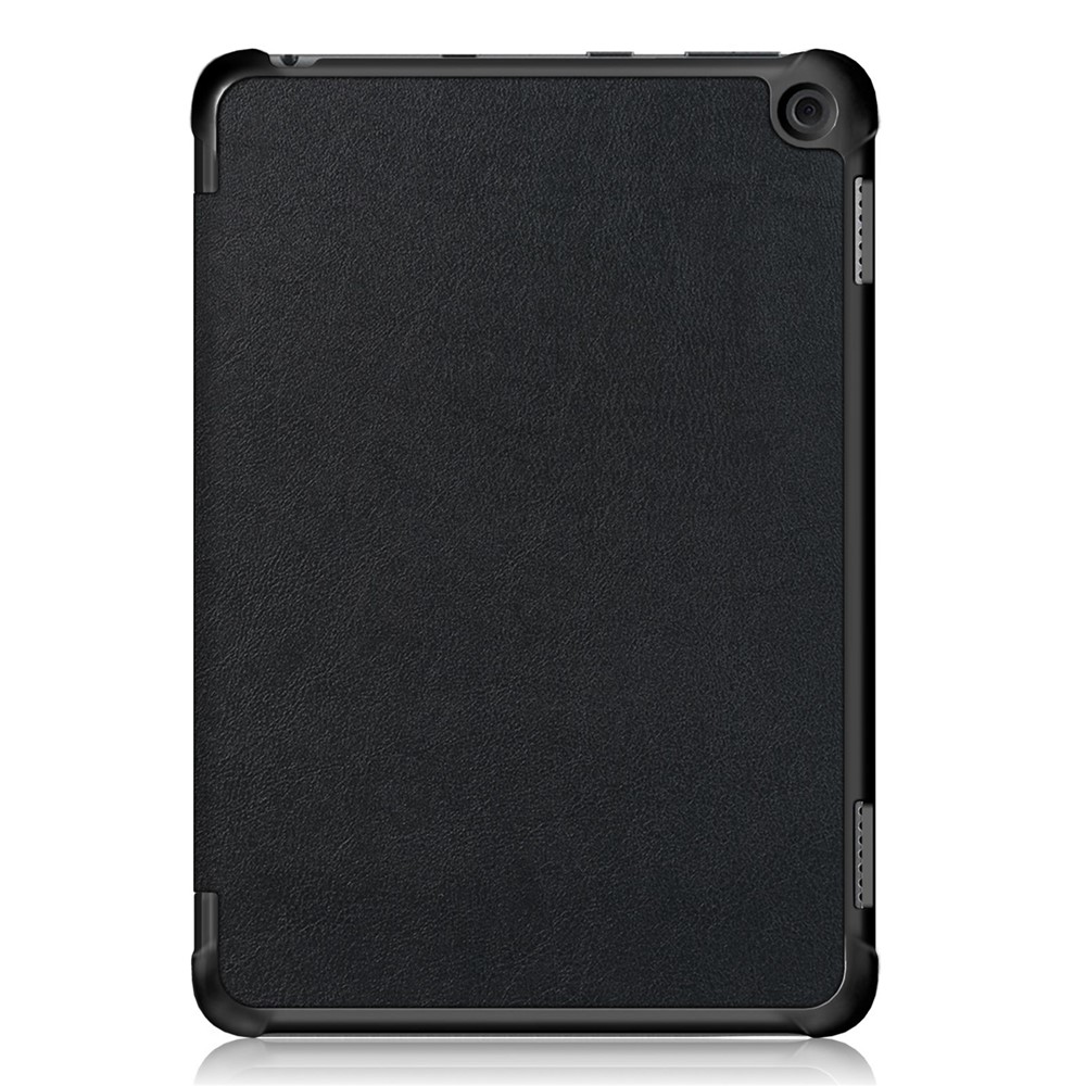 For Amazon Fire HD 8 (2020) / HD 8 Plus (2022) PU Leather Shockproof Tablet Case Tri-fold Stand Auto Wake / Sleep Smart Cover - Black-9
