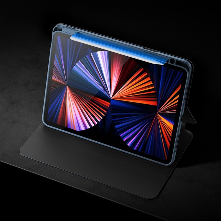 BENKS For iPad Pro 12.9 (2020) / (2021) / (2022) Magnetic Detachable Shockproof Case PU Leather PC TPU Cover Auto Wake / Sleep Tablet Case with Stand - Blue-6