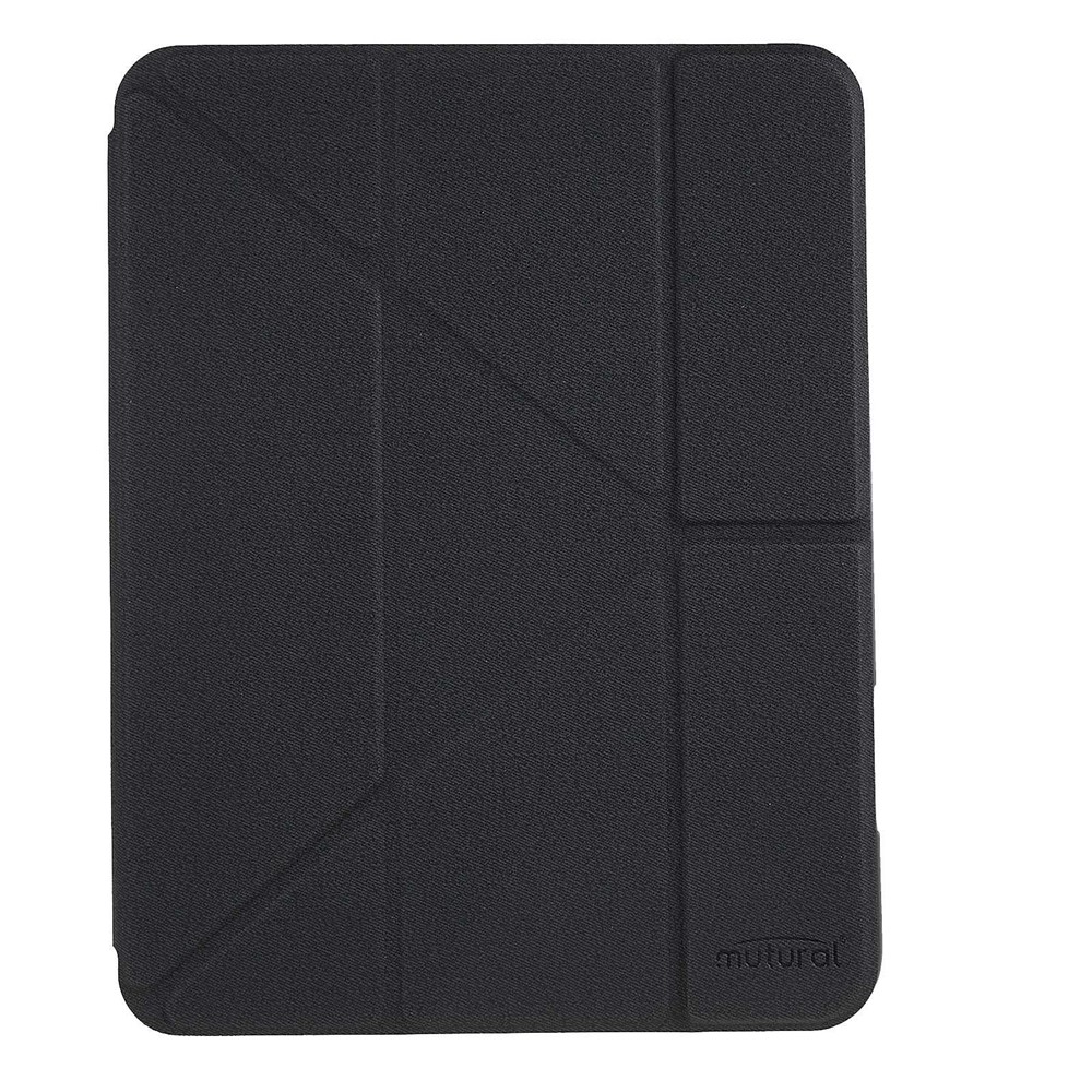 MUTURAL For iPad 10.9 (2022) Protective Case Anti-drop PU Leather Cover with Stand Inner Honeycomb Heat Dissipation TPU Tablet Case - Black-12