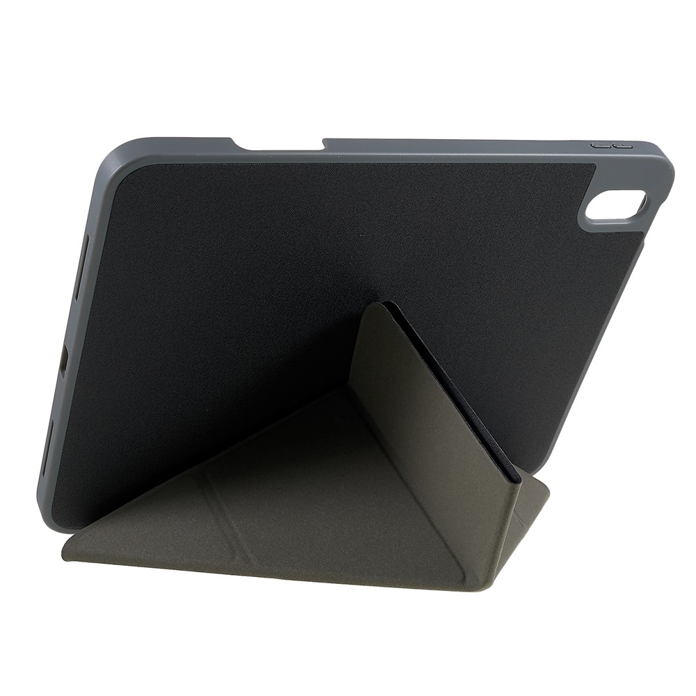 MUTURAL For iPad 10.9 (2022) Protective Case Anti-drop PU Leather Cover with Stand Inner Honeycomb Heat Dissipation TPU Tablet Case - Black-4