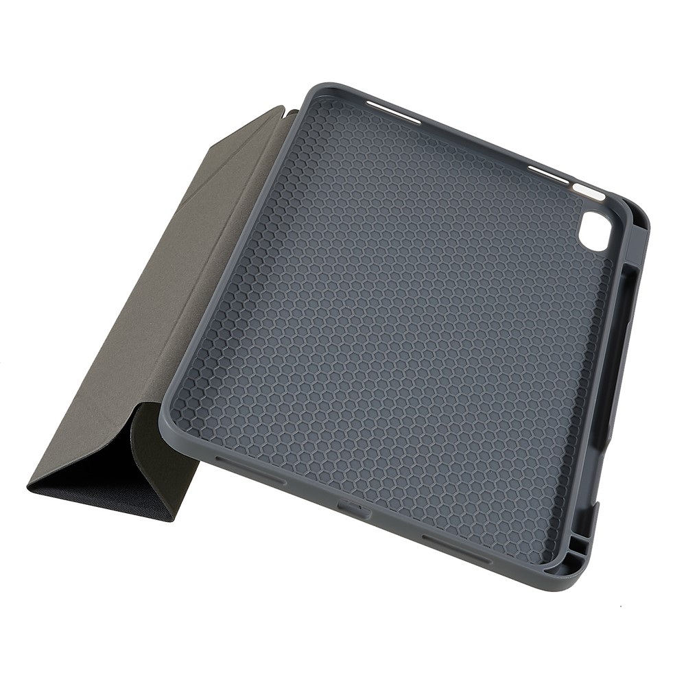 MUTURAL For iPad 10.9 (2022) Protective Case Anti-drop PU Leather Cover with Stand Inner Honeycomb Heat Dissipation TPU Tablet Case - Black-9