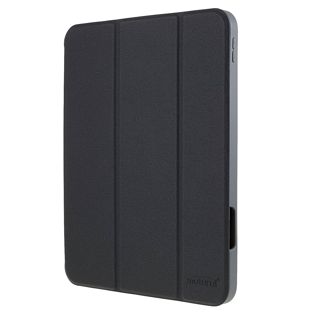 MUTURAL Shockproof Case for iPad 10.9 (2022) PU Leather TPU Case Honeycomb Heat Dissipation Design Tablet Flip Cover with Tri-Fold Stand - Black-9