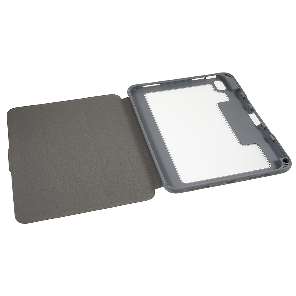MUTURAL Hard PC TPU Leather Case for iPad 10.9 (2022) Shockproof Folio Flip Cover Anti-Scratch Tablet Case with Tri-Fold Stand - Black-5