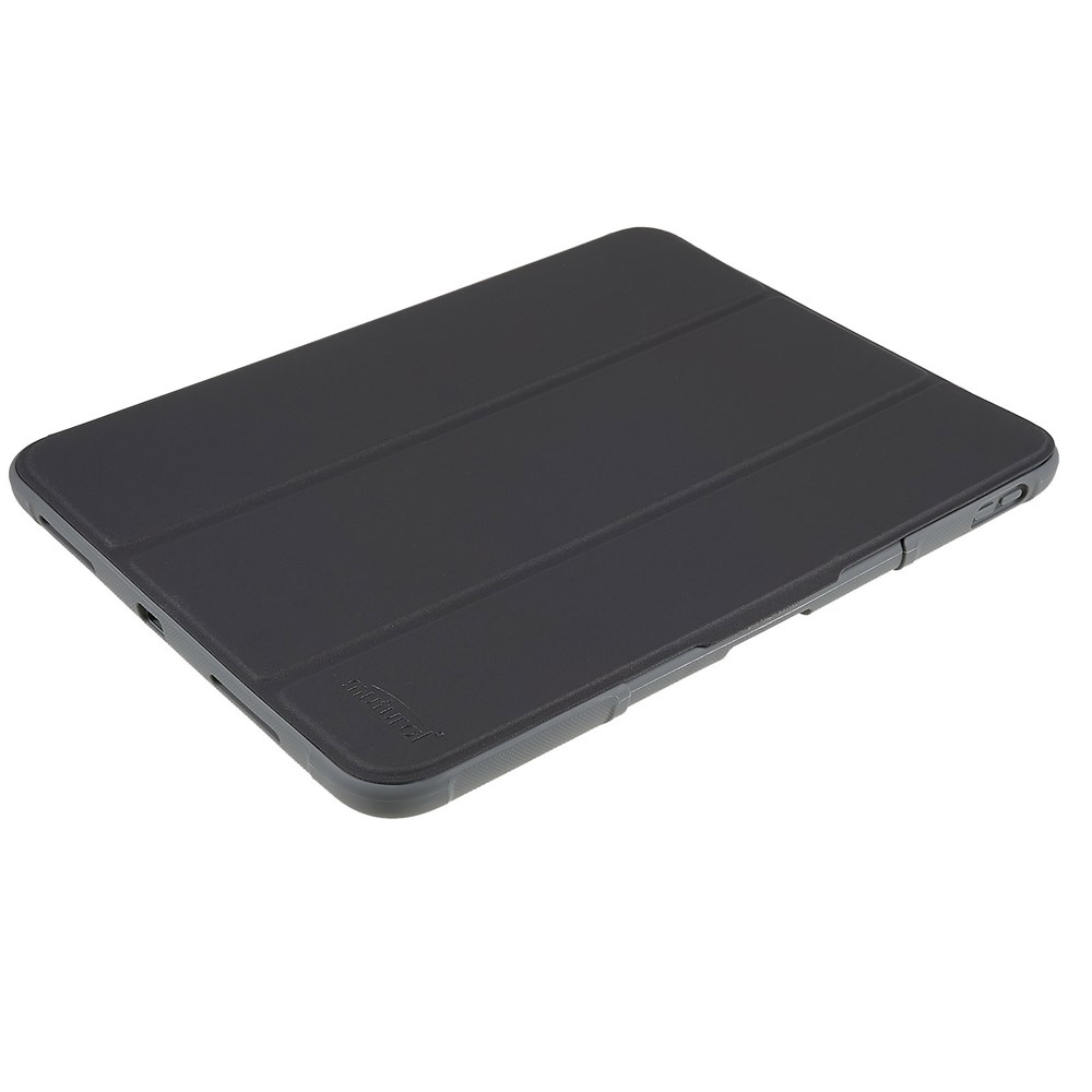 MUTURAL Hard PC TPU Leather Case for iPad 10.9 (2022) Shockproof Folio Flip Cover Anti-Scratch Tablet Case with Tri-Fold Stand - Black-6