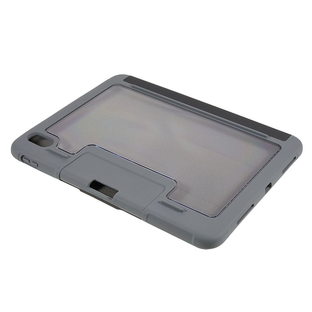 MUTURAL Hard PC TPU Leather Case for iPad 10.9 (2022) Shockproof Folio Flip Cover Anti-Scratch Tablet Case with Tri-Fold Stand - Black-7