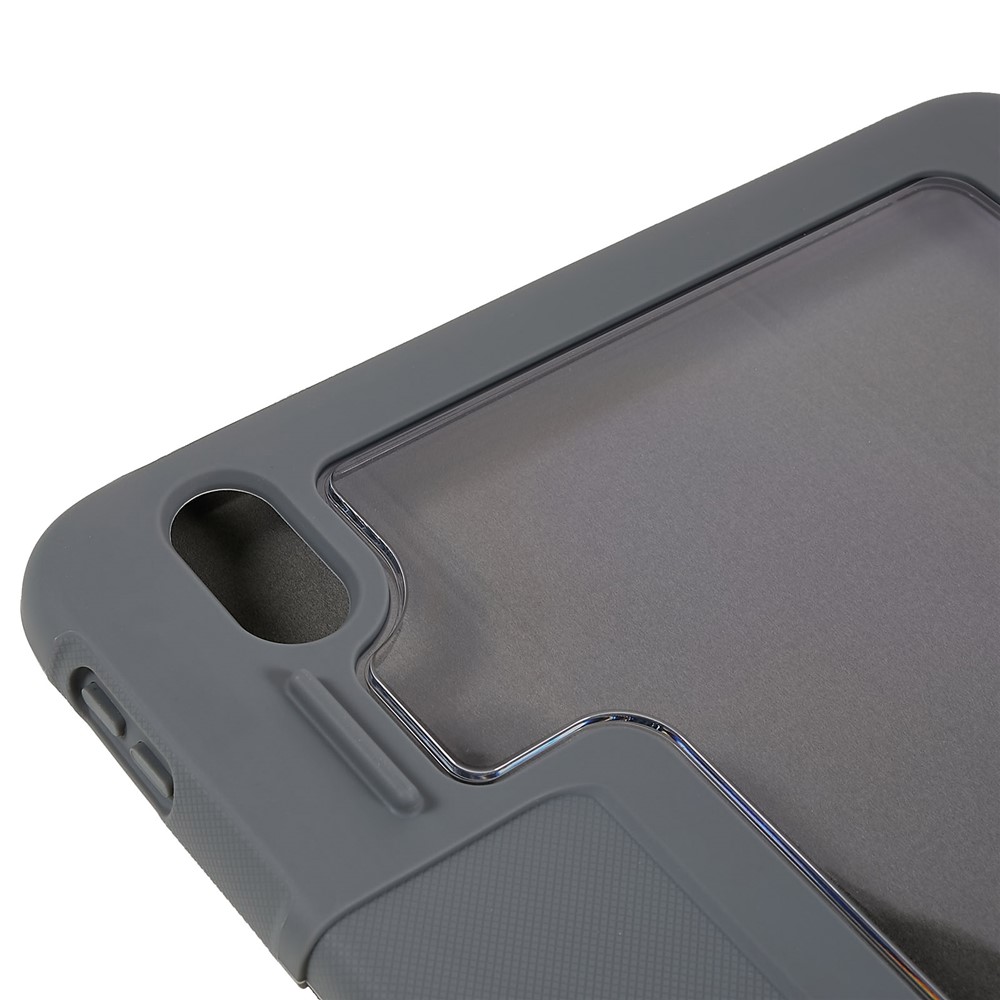 MUTURAL Hard PC TPU Leather Case for iPad 10.9 (2022) Shockproof Folio Flip Cover Anti-Scratch Tablet Case with Tri-Fold Stand - Black-8