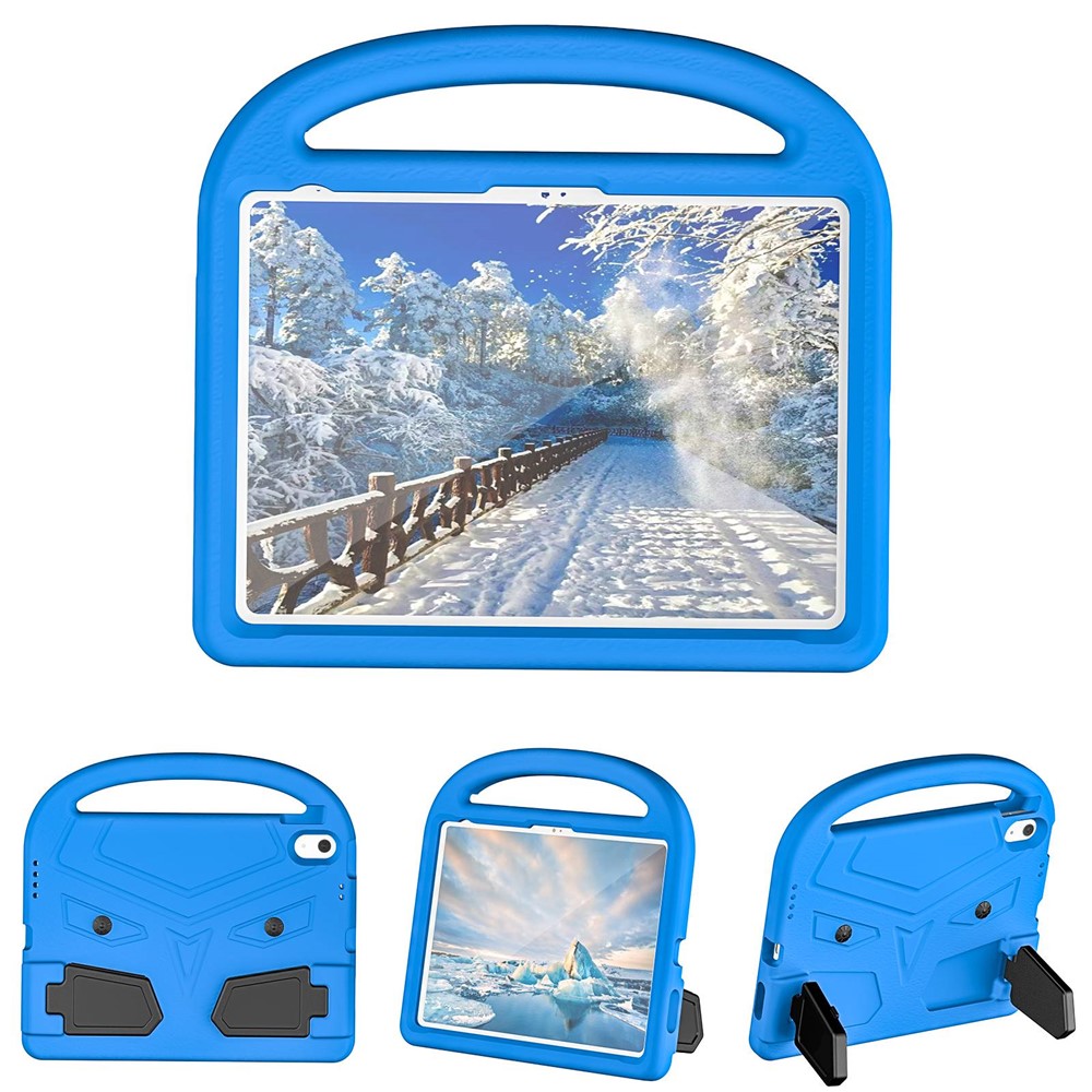 For iPad (2025)/10.9 (2022) EVA Case Sparrow Style Foldable Kickstand Tablet Cover with Handle - Blue