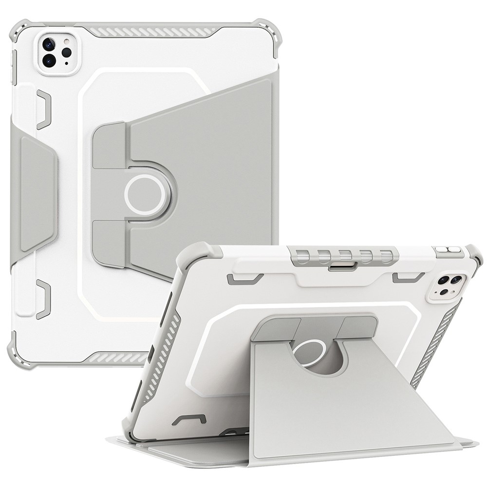 For iPad Pro 11 (2020) / (2021) / (2022) / iPad Air 10.9 (2020) / (2022) Leather Tablet Cover Auto Wake / Sleep Adjustable Stand Case - Grey