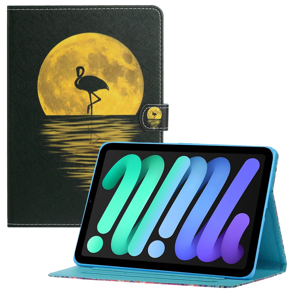 For iPad (2025) / 10.9 (2022) Pattern Printing Full Protection Stitching Line PU Leather Tablet Case Adjustable Stand Cover with Card Slots - Bird
