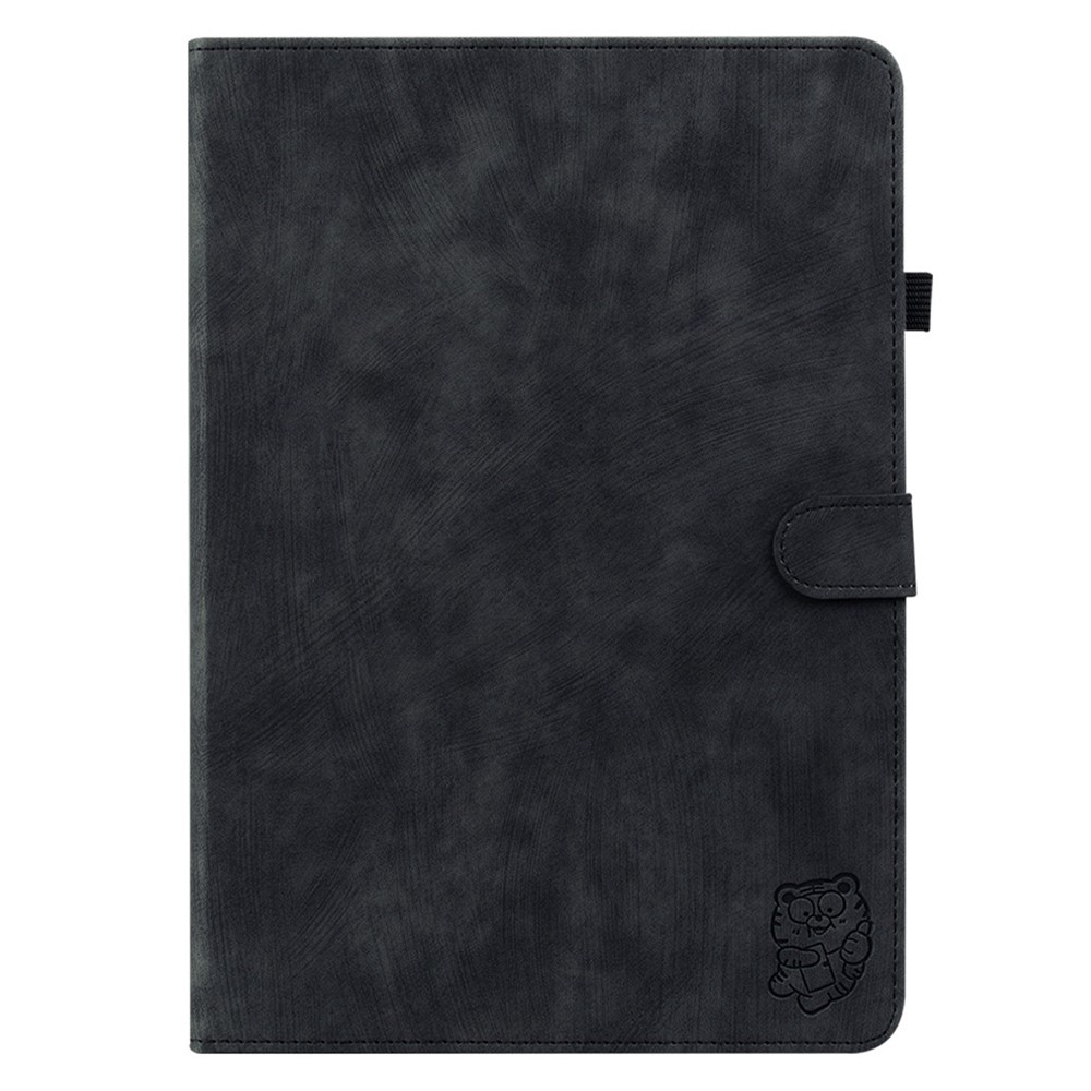 For iPad 10.9 (2022) / iPad 10th Gen PU Leather Shockproof Adjustable Stand Case Imprinted Cute Tiger Pattern Auto Sleep / Wake Flip Tablet Cover with Card Holder - Black-6