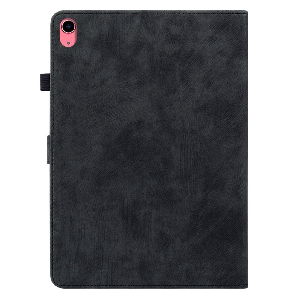 For iPad 10.9 (2022) / iPad 10th Gen PU Leather Shockproof Adjustable Stand Case Imprinted Cute Tiger Pattern Auto Sleep / Wake Flip Tablet Cover with Card Holder - Black-7