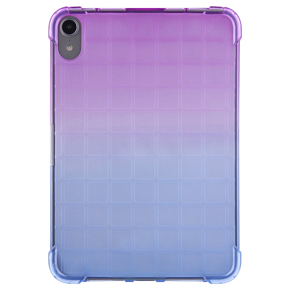 For iPad (2025) / 10.9 (2022) Gradient Color Soft TPU Tablet Case Thickened Four Corners Anti-Drop Protective Cover - Purple / Blue