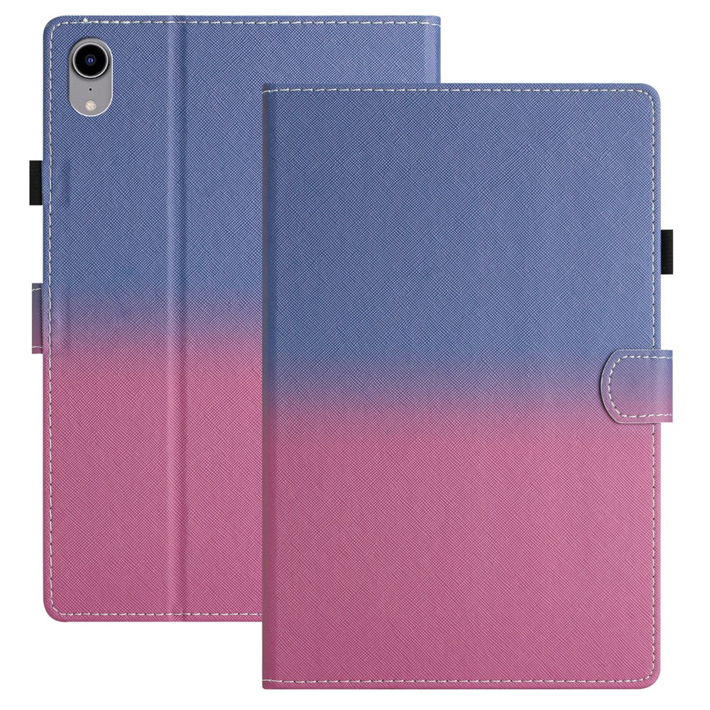 PU Leather Cover for iPad mini (2024) / mini (2021) Case Anti-Scratch Shockproof Tablet Shell with Card Holder - Blue Rose Gradient