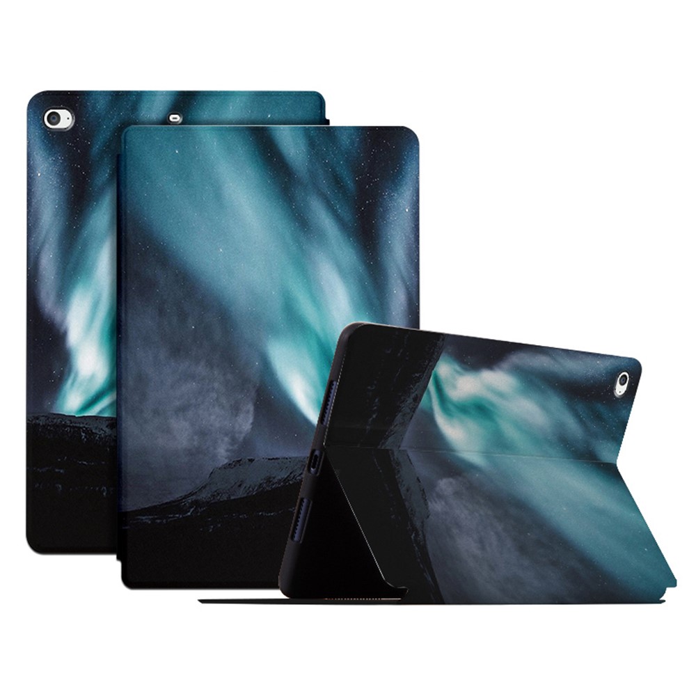 For iPad mini 4 / mini (2019) 7.9 inch Shockproof Case Pattern Printing PU Leather Cover with Stand - Galactic Aurora