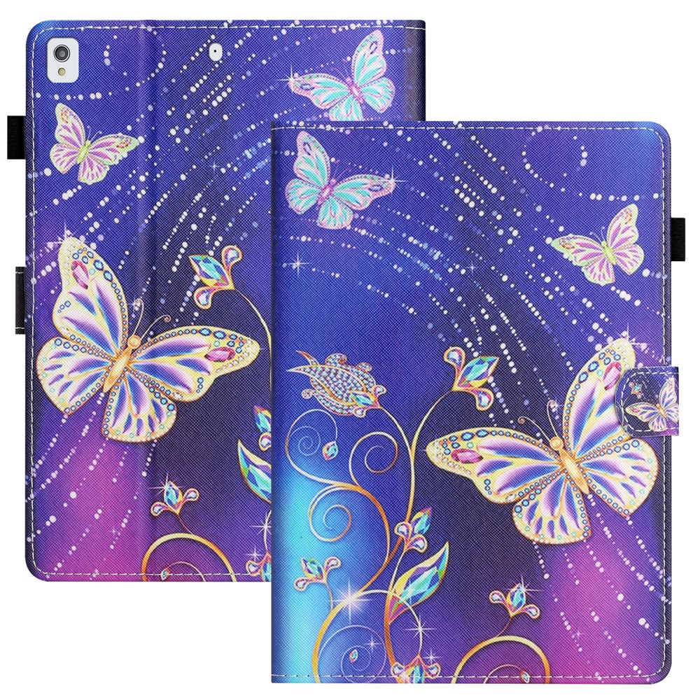 For iPad 10.2 (2019) / (2020) / iPad Air 10.5 inch (2019) / iPad Pro 10.5-inch (2017) Case Pattern Printing PU Leather Flip Cover - Blue Butterfly