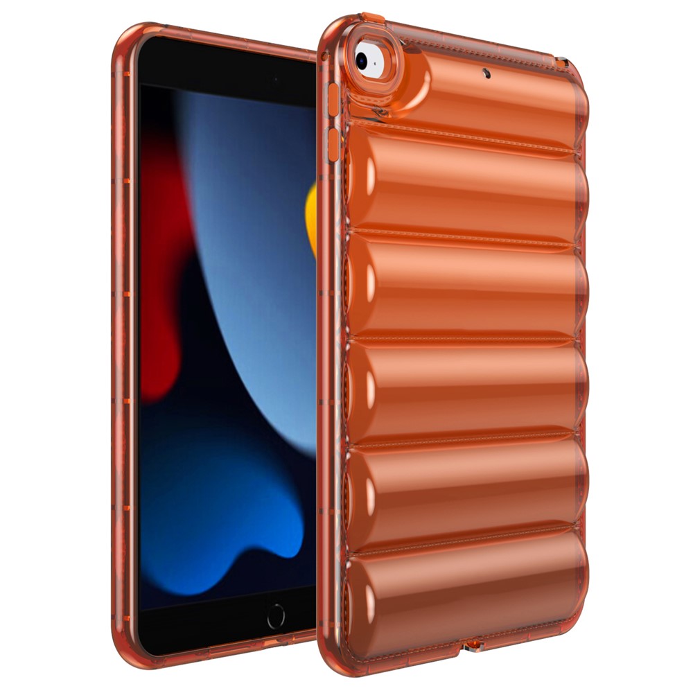 For iPad mini 4 / mini (2019) 7.9 inch TPU Tablet Case Soft Puffer Down Jacket Design Back Cover - Orange