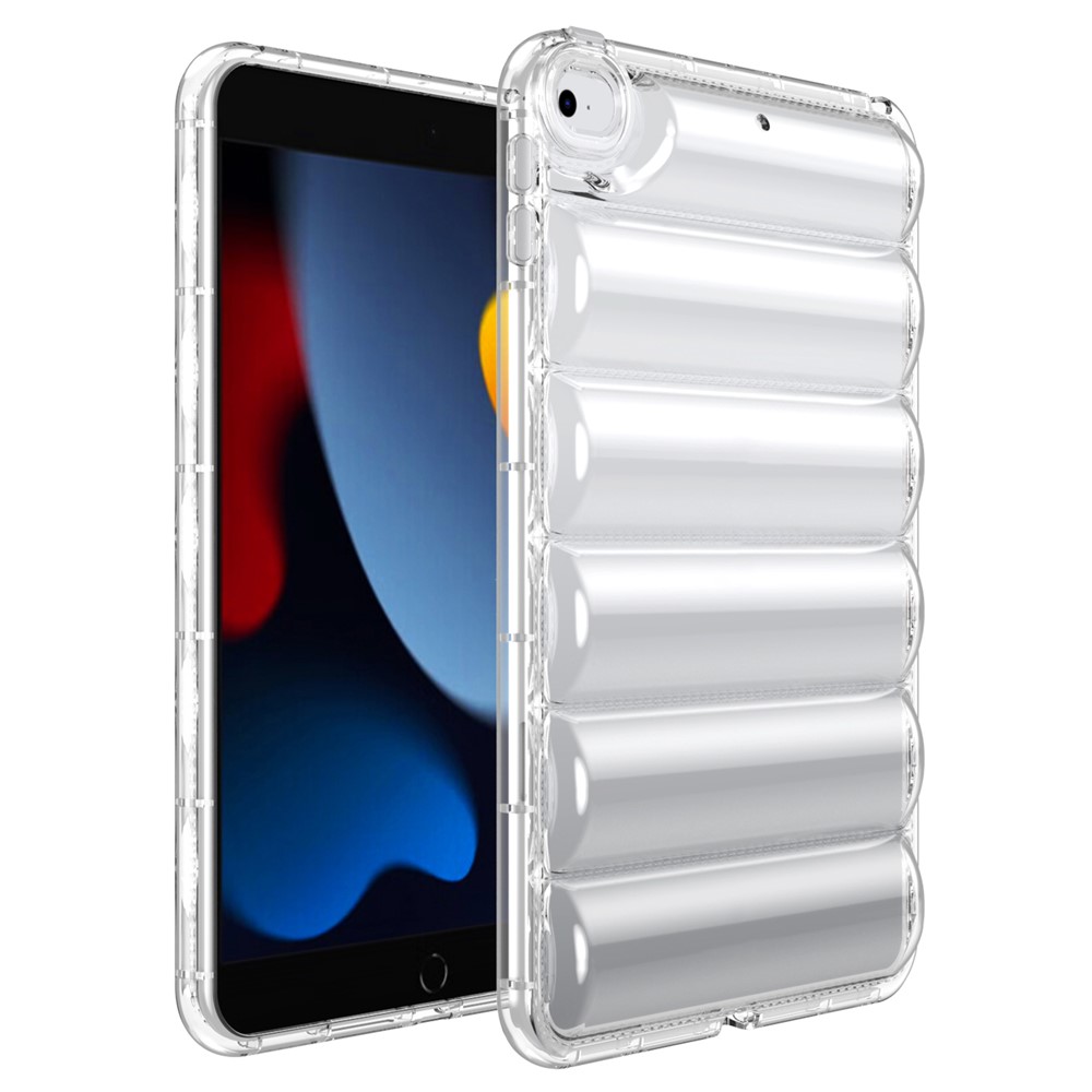 For iPad mini 4 / mini (2019) 7.9 inch TPU Tablet Case Soft Puffer Down Jacket Design Back Cover - Transparent