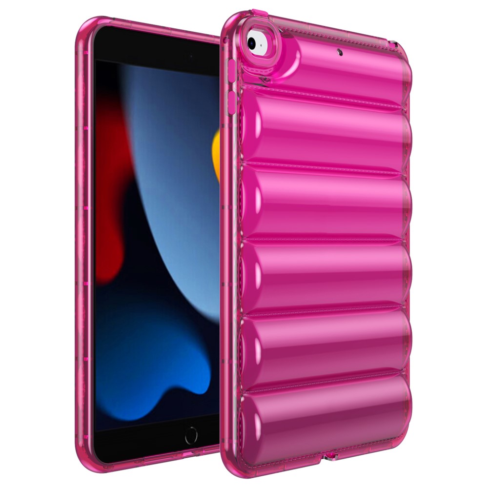 For iPad mini 4 / mini (2019) 7.9 inch TPU Tablet Case Soft Puffer Down Jacket Design Back Cover - Rose