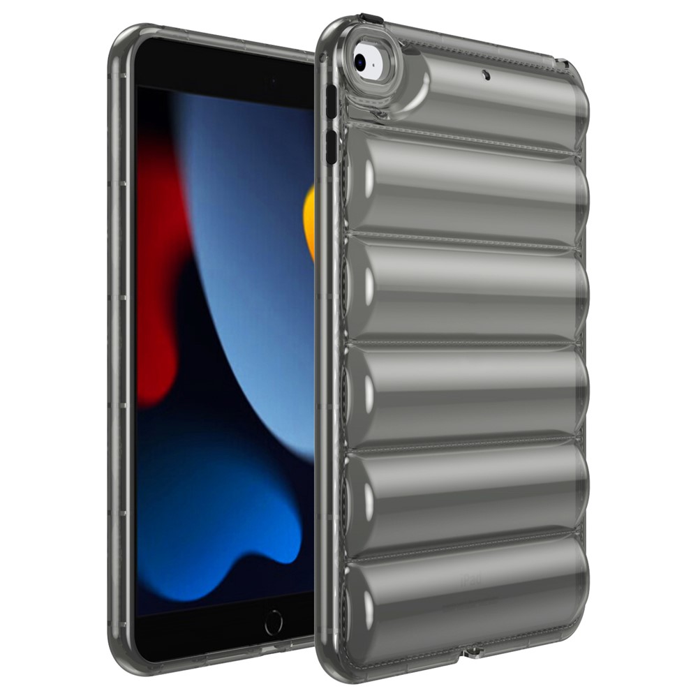 For iPad mini 4 / mini (2019) 7.9 inch TPU Tablet Case Soft Puffer Down Jacket Design Back Cover - Grey