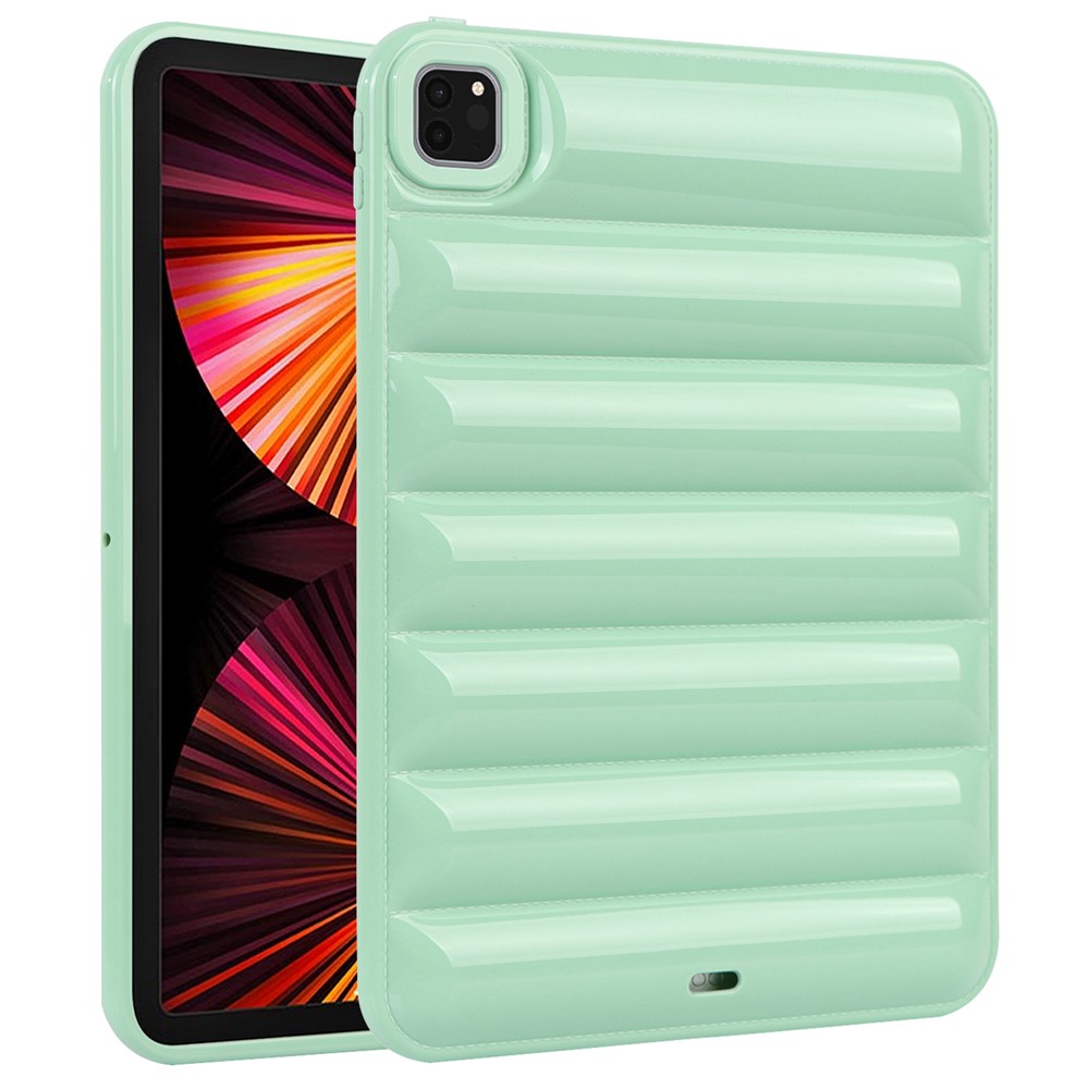 For iPad Pro 11 (2020) / (2021) / (2022) Anti-Dust Candy Color Tablet Shell Case Down Jacket TPU Cover - Green