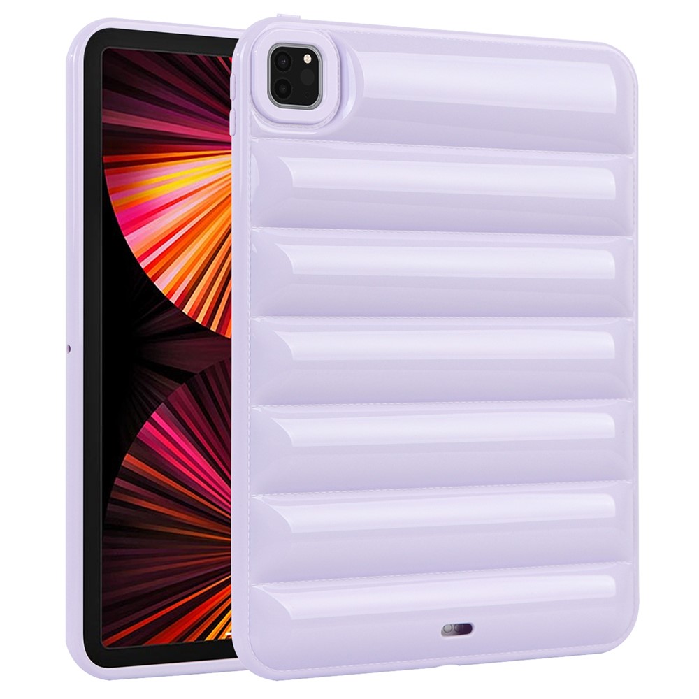 For iPad Pro 11 (2020) / (2021) / (2022) Anti-Dust Candy Color Tablet Shell Case Down Jacket TPU Cover - Purple