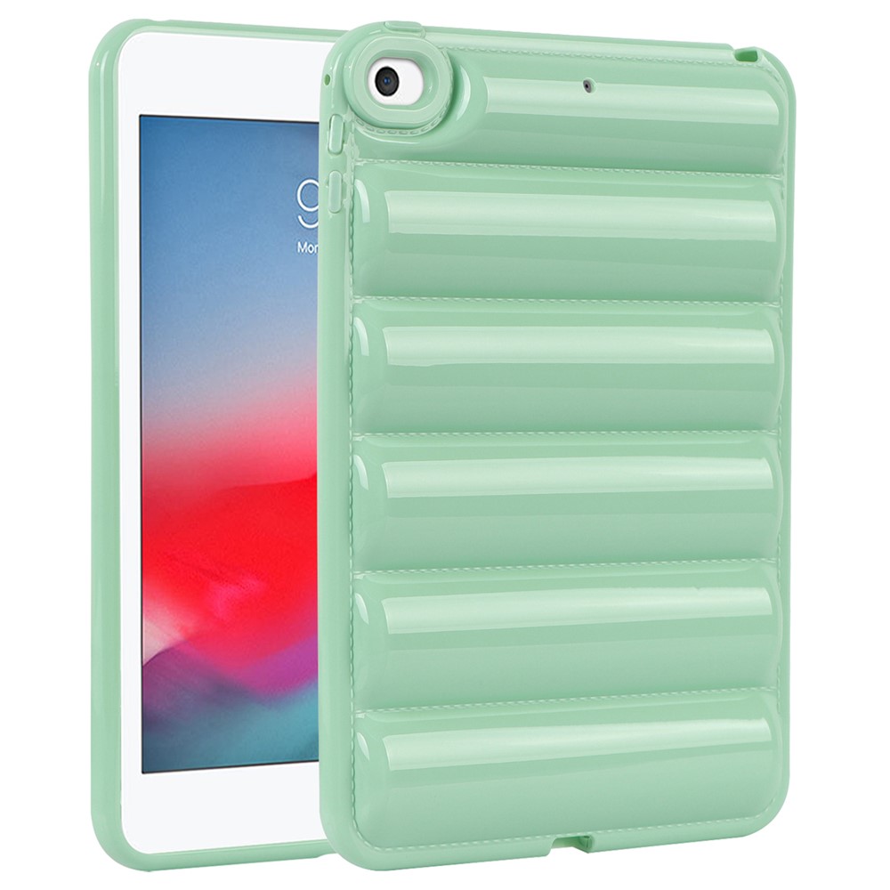 For iPad mini 4 / iPad mini (2019) 7.9 inch Anti-Scratch Tablet Case Down Jacket Texture Soft TPU Shell - Green